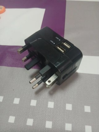 Adaptador de viaje universal negro