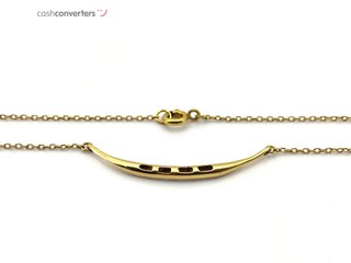 gargantilla oro 18k con piedra con diamante 20cm