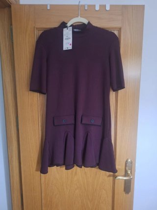 Vestido Zara Morado Mujer
