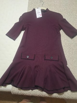 Vestido Zara Morado Mujer