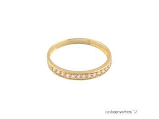 anillo oro 18k con piedra con circonita