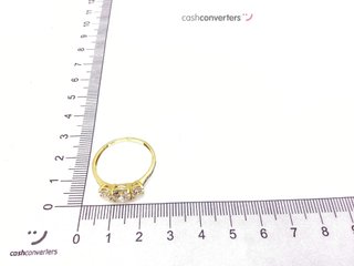 anillo oro 18k con piedra con circonita