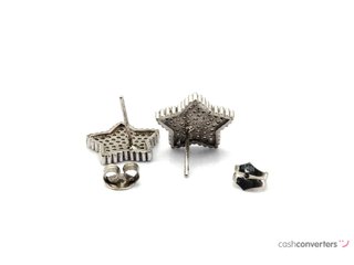 pendientes plata 925mm con piedra con circonita