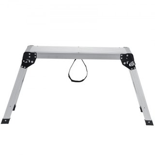 Plataforma de Trabajo Plegable, Capacidad de Carga de 330 lbs, Escalera de Aluminio para Yeso, Banco de Trabajo Pesado con Pies Antideslizantes, Ideal para Lavar Vehículos, Limpiar, Pintar, Decorar