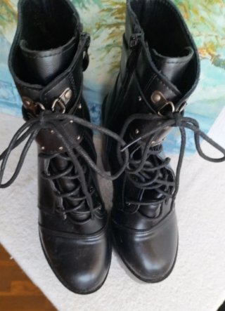 Botines plataforma negros mujer