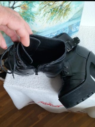 Botines plataforma negros mujer