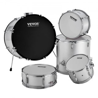 Juego de Batería para Adultos, 5 Piezas, Kit de Batería Completo de 22 Pulgadas con Bombo, Toms, Caja, Batería de Piso, Silla Ajustable, Soportes, Platillo, Pedal de Hi-Hat y Palillos, Kit de Bate...