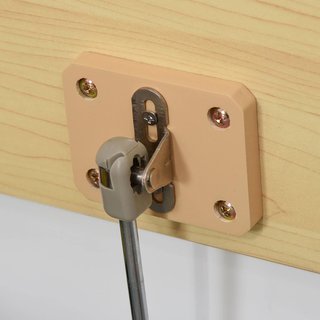 Banca para Niños 2 en 1 de Madera con Pistón de Cierre Seguro, 60X30X50Cm Blanco y Madera Natural