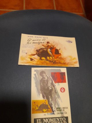 Programas de mano cine antiguo. Toros