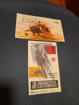 Programas de mano cine antiguo. Toros