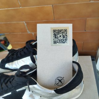 Scarpe Golden Goose Donna Argento Nero