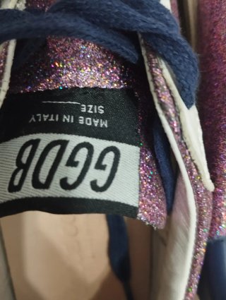 Golden Goose Bambina Glitter Rosa Bianco