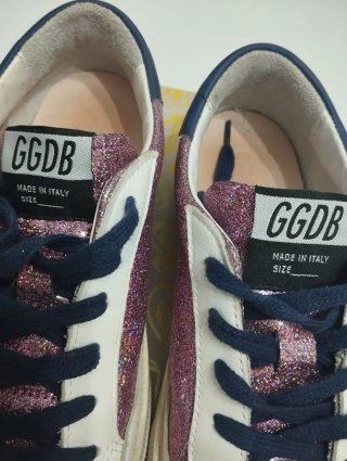 Golden Goose Bambina Glitter Rosa Bianco