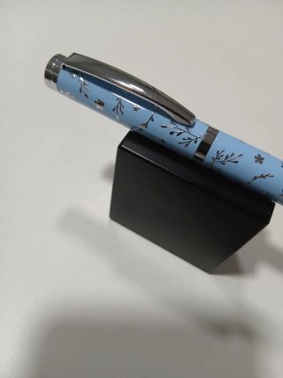 Bolígrafo Belius Roller aluminio azul celes