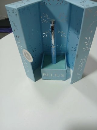 Bolígrafo Belius Roller aluminio azul celes