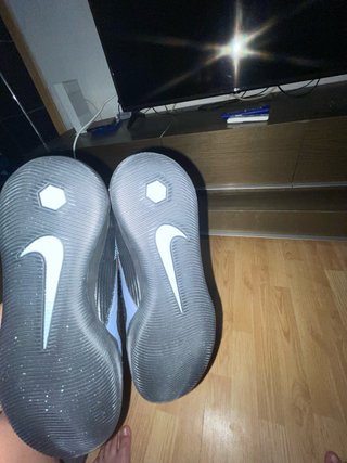 Zapatillas de fútbol sala Nike negras y azules