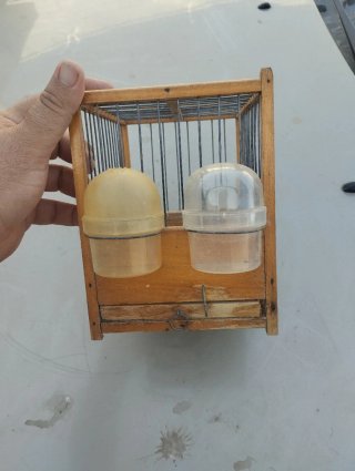 Transportines madera antiguos para jilgueros