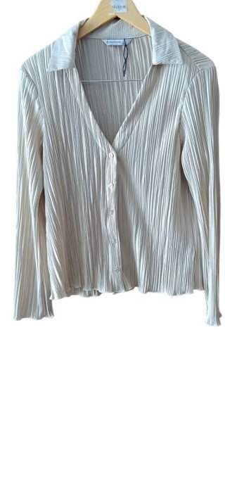Camisa Stradivarius Beige Plisada