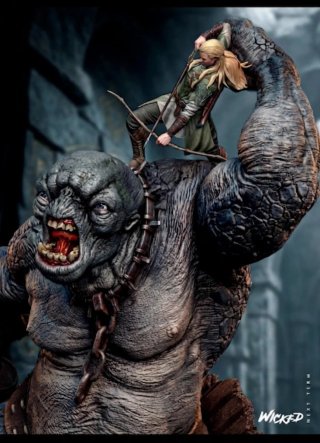 Figura Legolas vs Troll El Señor de los Anillos