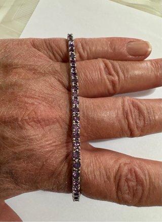 Bracciale tennis zirconi viola