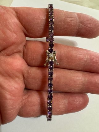 Bracciale tennis zirconi viola