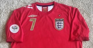INGLATERRA MUNDIAL 2006 Talla L BECKHAM ORIGINAL