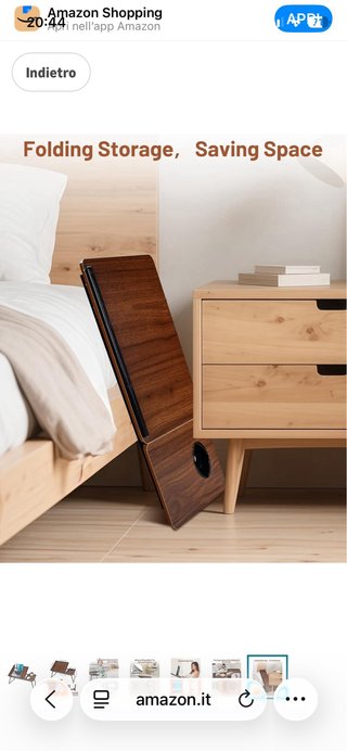 Tavolino da letto/divano con porta bicchiere