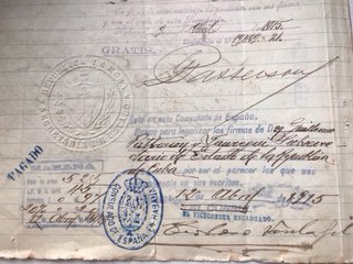DOCUMENTO ANTIGUO REGISTRO NATALICIO CUBANO 1915