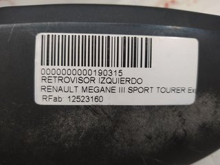 RENAULT MEGANE III SPORT TOURER Expression RETROVISOR IZQUIERDO