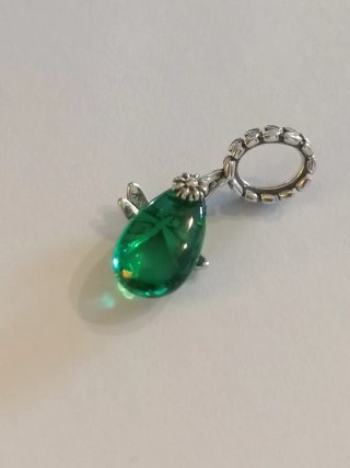 Abalorio S925 Libélula y Gota Verde