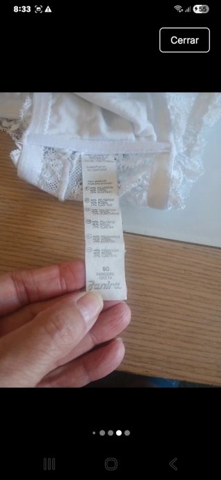 Sujetador Bandó Janira Encaje Blanco Talla 90B