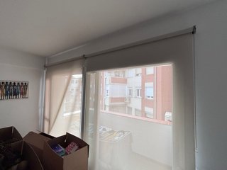 3 Estores Beige/Blanco Poliéster