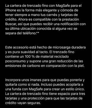 Cartera iPhone FineWoven con MagSafe