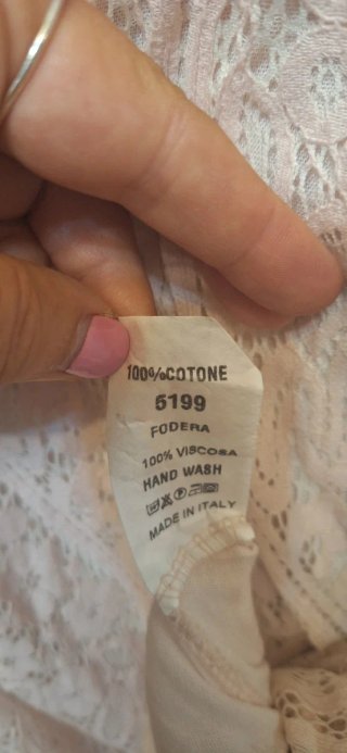 Abito in cotone e pizzo