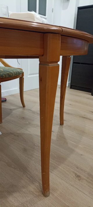 Mesa comedor extensible madera + 6 sillas madera
