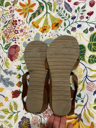 Sandalias  Piel Cuña Talla 38