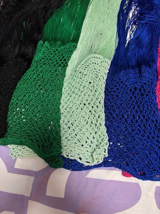 Mantoncillos de crochet de varios colores 8€ unida