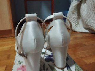 Sandalias de Novia Blancas con Perlas