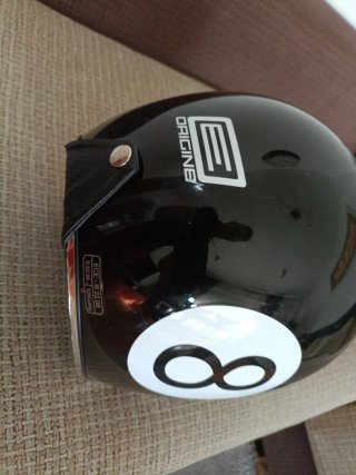 Casco Moto Negro con Visera