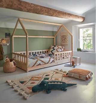 Cama Casita Infantil Madera Pino Bosco