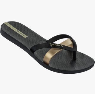 Chanclas Ipanema Mujer Negras y Doradas