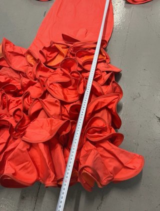 Traje de flamenca color coral
