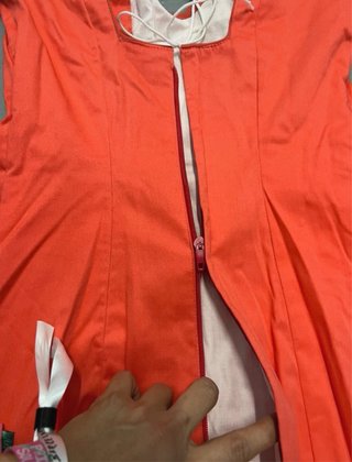 Traje de flamenca color coral