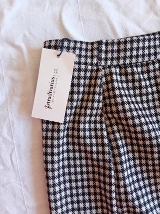 Falda tubo Stradivarius cuadros Vichy Talla M