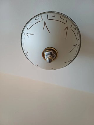 Lámpara de techo cristal y metal