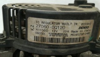 Alternador toyota 27060-0q120 aygo 1.0 303834