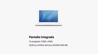 MacBook 13” 8 Gb RAM Late 2009 Unibody Blanco 2009