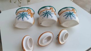 Barattoli spezie ceramica decorati
