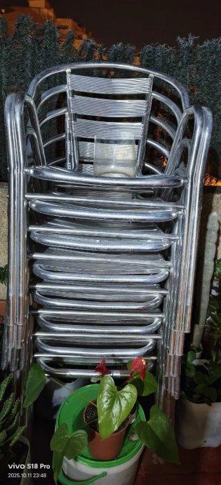 Sillas terraza aluminio apilables muy resistentes