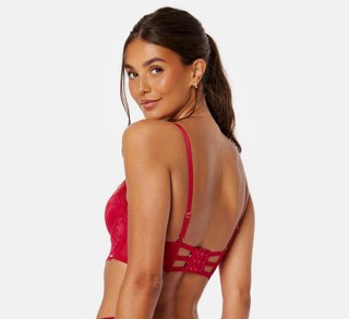 Sujetador bustier rojo encaje
